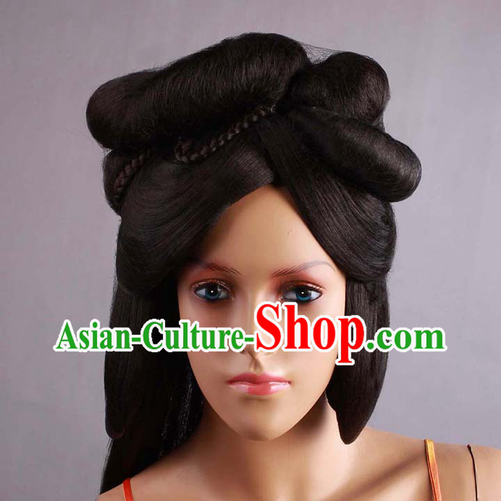 Ancient Chinese Tang Dynasty Palace Style Wig