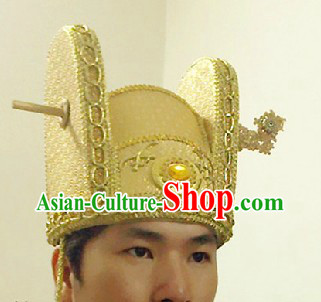 Chinese Classical Palace Royal Emperor Hat for Men