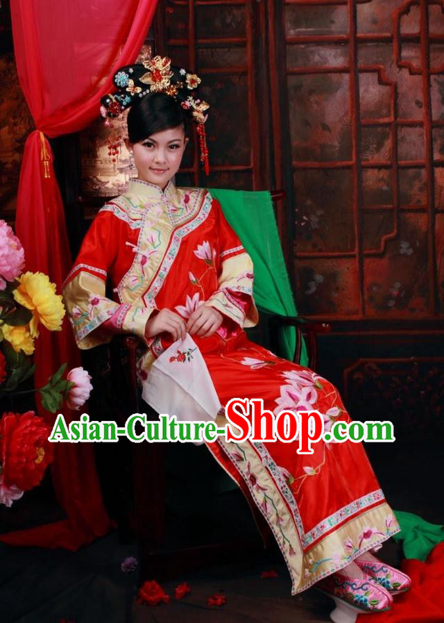 Chinese Classical Big Family Embroidered Lady Clothes