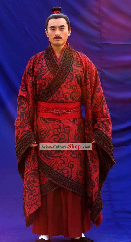 Ancient Chinese Han Dynasty Emperor Wedding Clothing