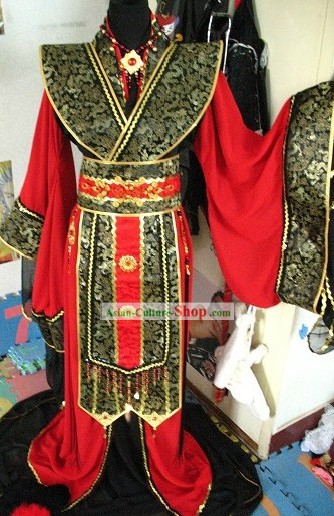 Ancient Chinese Palace Emperor Costume and Headpiece