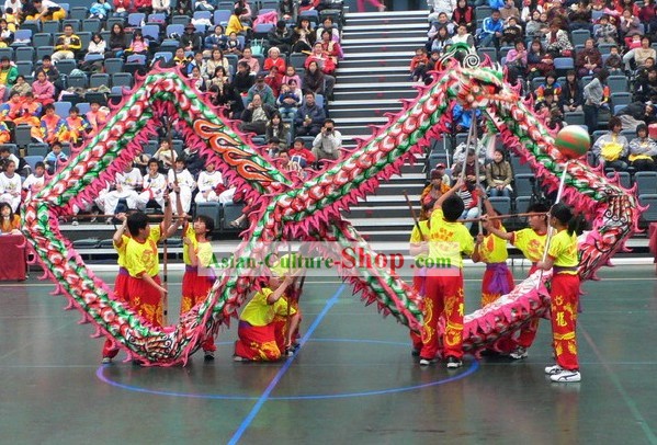 Top Chinese Competition and Parade Luminous Dragon Dance Costumes Complete Set for Children