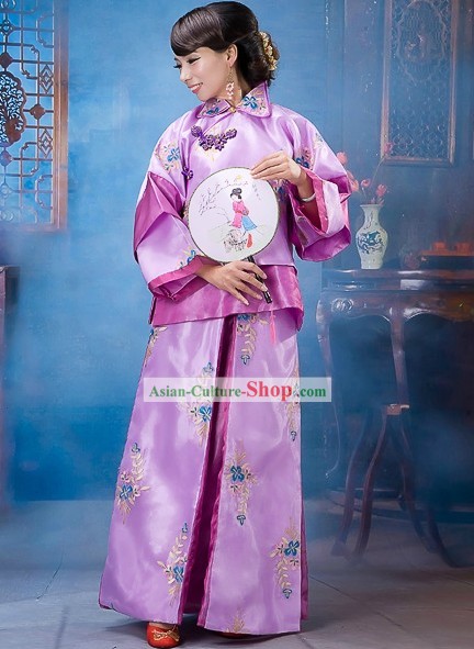 Traditional Chinese Tuan Fan Dance Costumes for Women