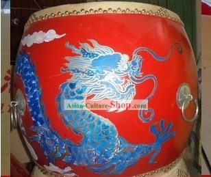Traditional Chinese Painted Dragon Drum