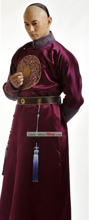 Ancient Chinese Qing Dynasty Prince Costume Complete Set