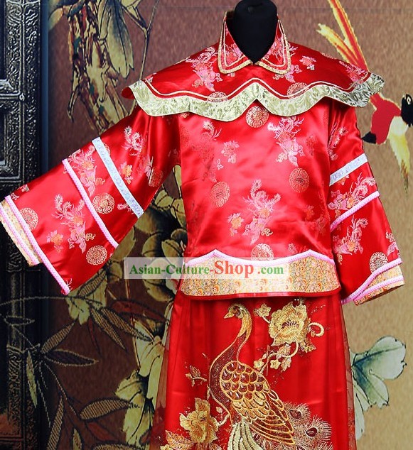 Chinese Classical Wedding Dress Complete Set for Brides