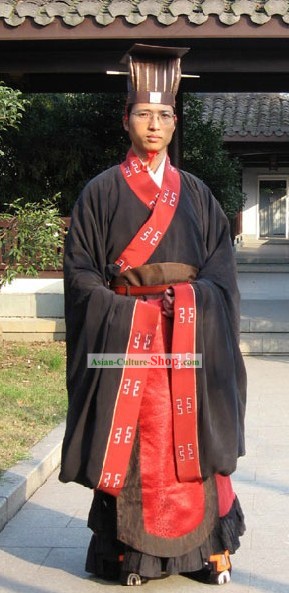 Ancient Chinese Government Official Costume and Hat