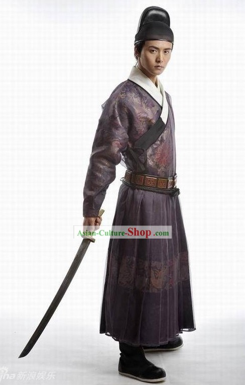 Ancient Chinese Palace Guard Costumes and Hat for Men