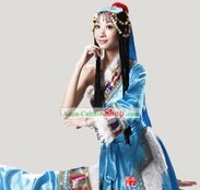 Tibetan Dancing Costume and Hair Accessories for Women