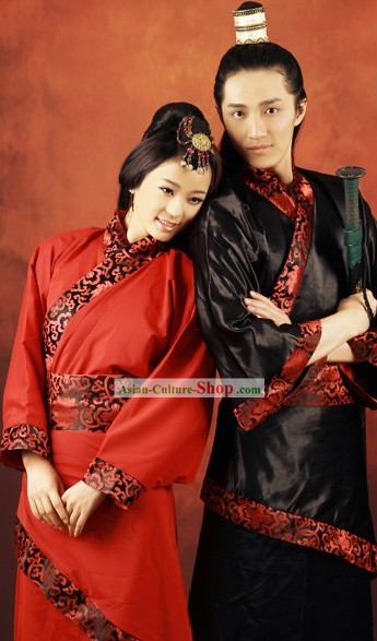 Ancient Chinese Wedding Dresses Two Complete Sets for Couple
