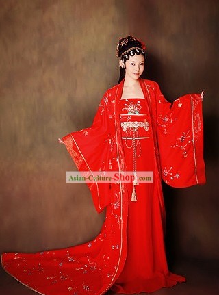 Ancient Chinese Wedding Dress and Hair Accessories