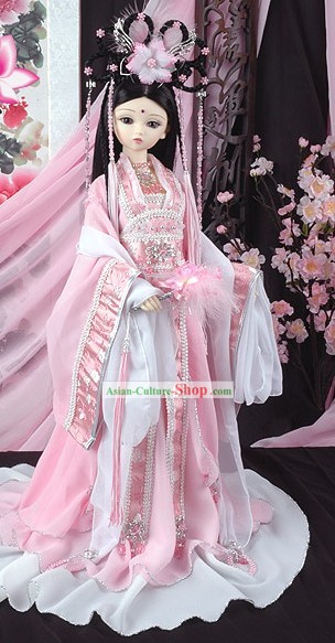 Ancient Chinese Pink Princess Clothing, Wig and Hair Accessories