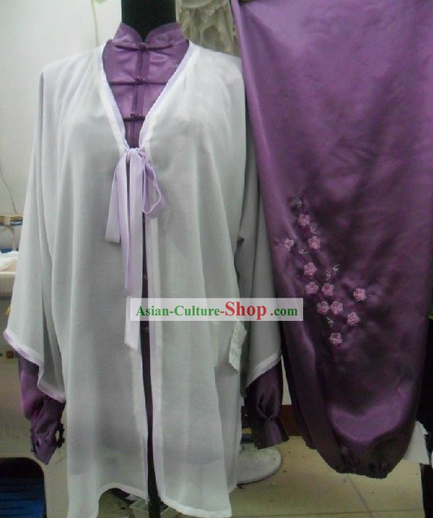 Chinese Traditional Silk Dragon Tai Chi Clothing for Women