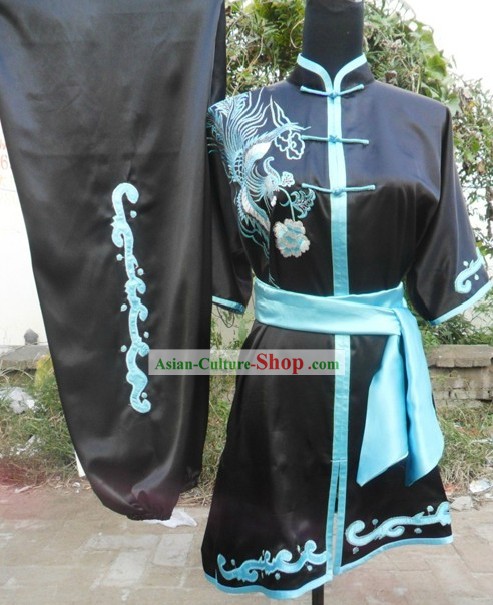 Silk Black Long Fist Changquan Uniform for Women