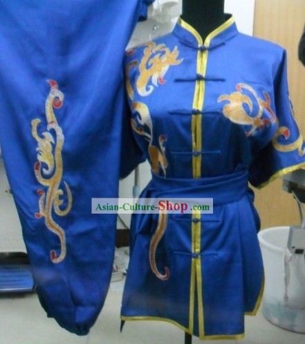 Professional Silk Kung Fu Competition Costumes for Men