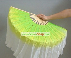 Three Colors Color Transition Silk Dance Fan