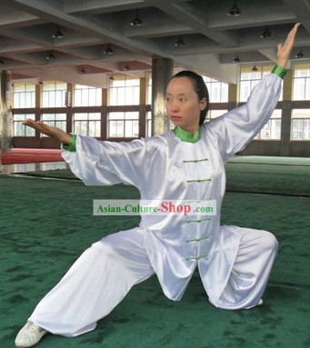 White Kung Fu Tournament Competition Clothing for Women