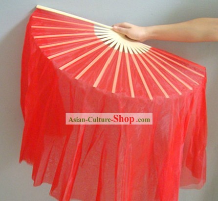 Transparent Red Dancing Fan