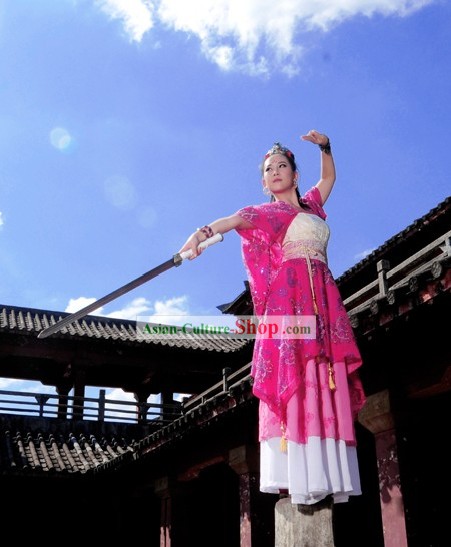 Ancient Chinese Swordswoman Costume Complete Set