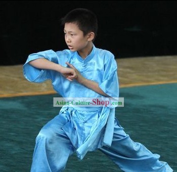 Traditional Chinese Silk Tai Chi Clothes for Children
