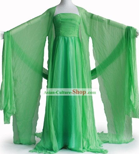 Tang Dynasty Green Lady Clothes Complete Set