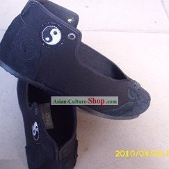 Traditional Chinese Black Taoist Taiji Boots for Men