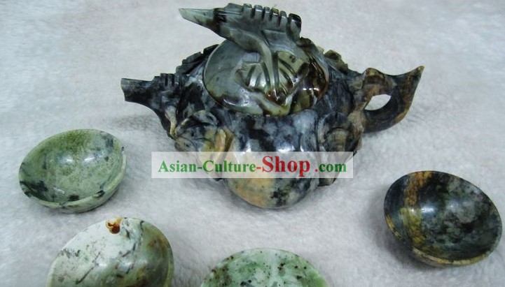 Chinese Natural Jade Stone Teapot