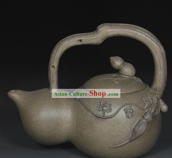 Chinese Classical Hulu Shape Zisha Teapot