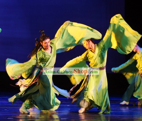 Green Classical Dancing Costumes for Men