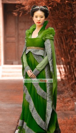 Ancient Chinese Green Fairy Costumes Complete Set