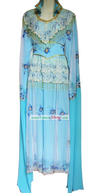 Chinese Opera Light Blue Hua Dan Costumes for Women