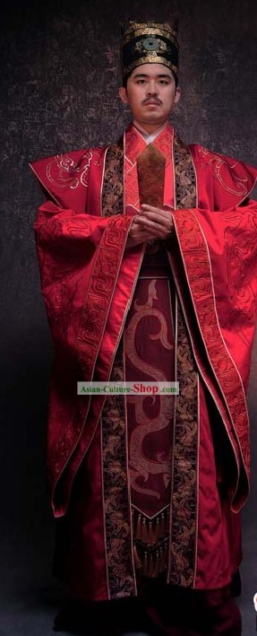 Ancient Chinese Emperor Wedding Clothing for Men