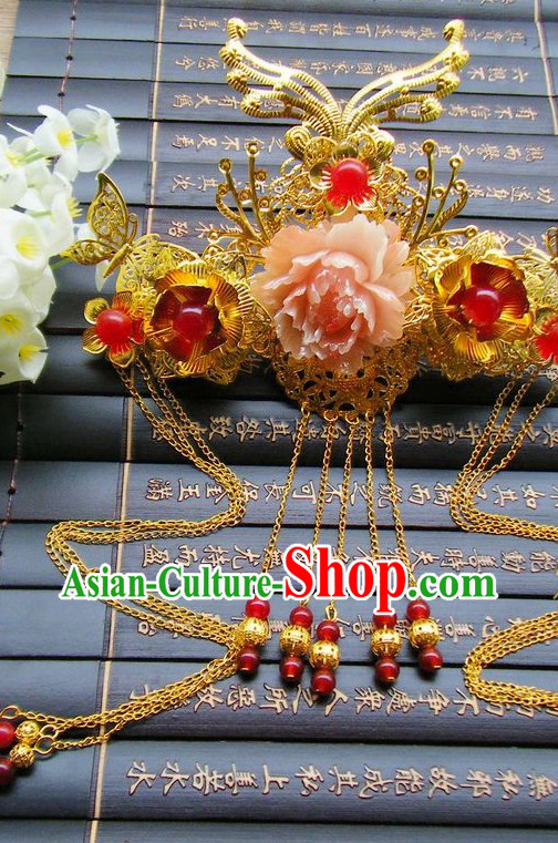 Traditional Chinese Handmade Flower Wedding Phoenix Hat