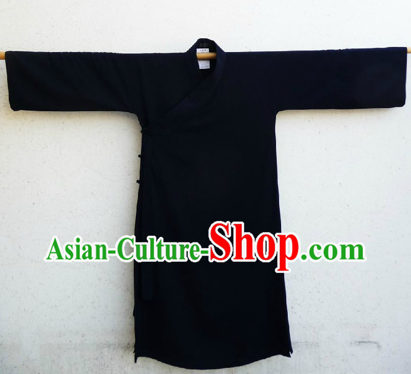 Chinese Classic Deep Blue Taoist Robe Clothing for Men