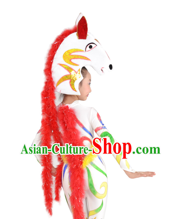 Chinese Horse Year Dance Costume and Head for Adults or Children