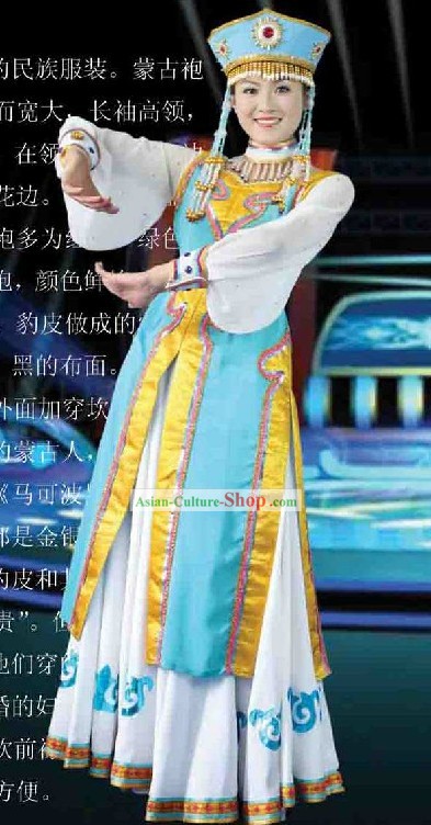 Mongolian Dance Costumes and Hair Accessories for Women