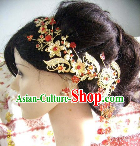 Chinese Classic Golden Flower Hair Accessories