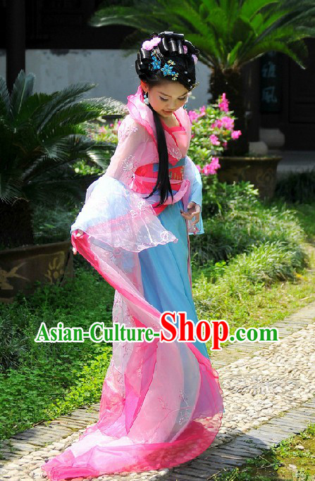Ancient Chinese Palace Princess Pink Costume for Children