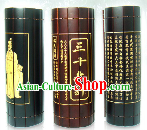 Traditional Chinese Inscribed Bamboo Scroll