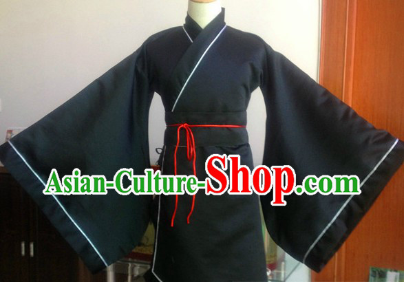 Ancient Chinese Black Dress Complete Set for Men