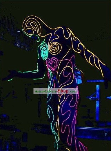 EL Wire Luminous Dance Costume Complete Set