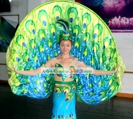 Electric LED Glowing Peacock Dance Costumes