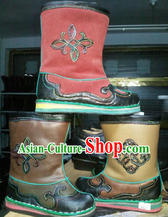 Handmade Classic Mongolian Cowhide Boots for Children
