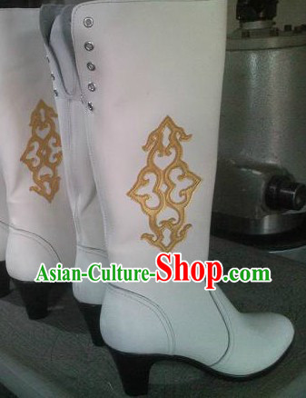 Handmade Classic Mongolian Cowhide Long Boots for Women