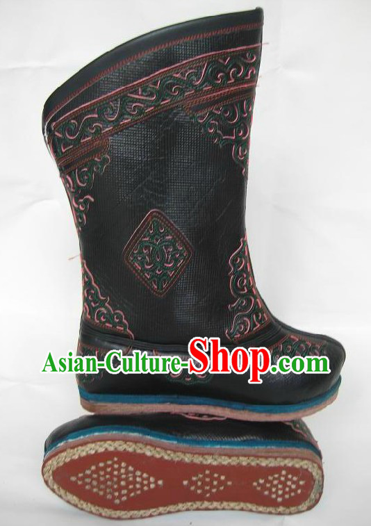 Handmade Classic Mongolian Cowhide Boots for Men