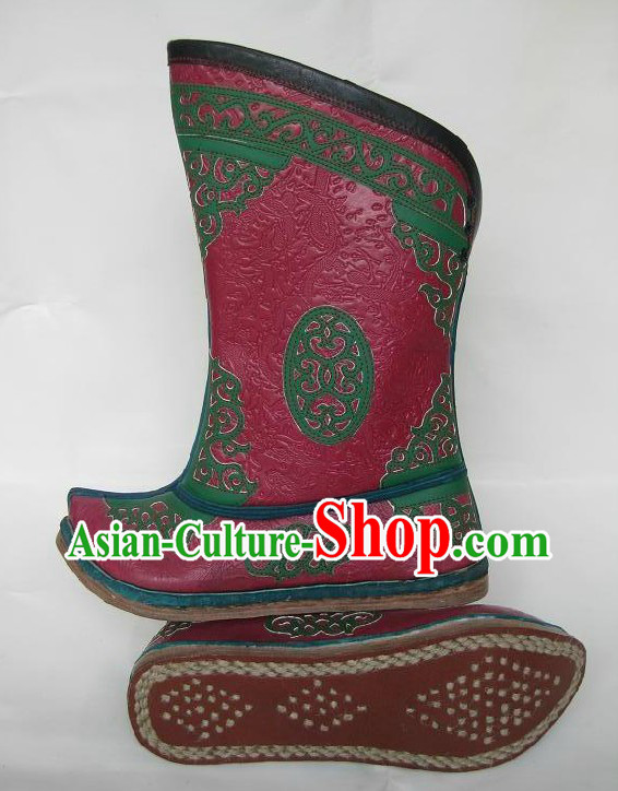 Handmade Classic Mongolian Cowhide Boots for Women