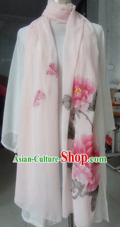 Chinese Classic Light Pink Kung Fu and Tai Chi Scarf for Women