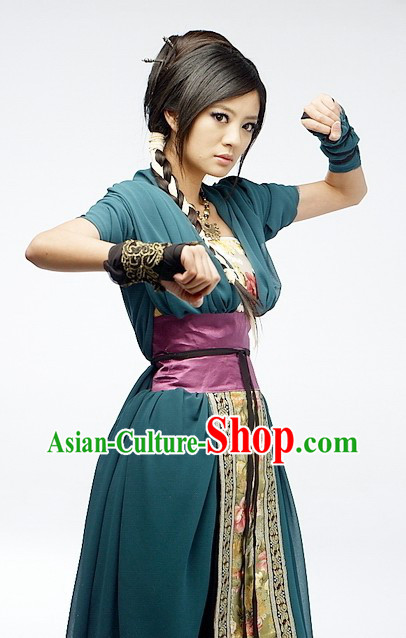 Ancient Chinese Chivalrous Girl Costumes Complete Set