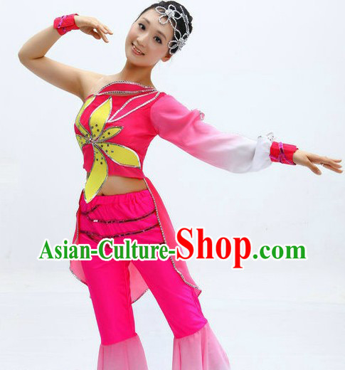 Chinese Stage Performance Dance Costume and Headpiece for Women