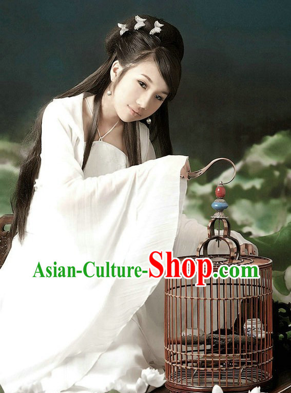 Ancient Chinese White Fairy Clothes for Women